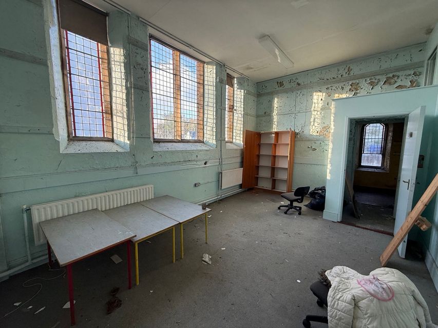 An old classroom at Fortview School, Newtownbutler Road, Clones, Co Monaghan